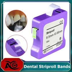 Ag dental claro matriz bandas odontologia filme de poliéster matriz tiras rolo comprimento 15m espessura 0.05mm largura 9.5mm