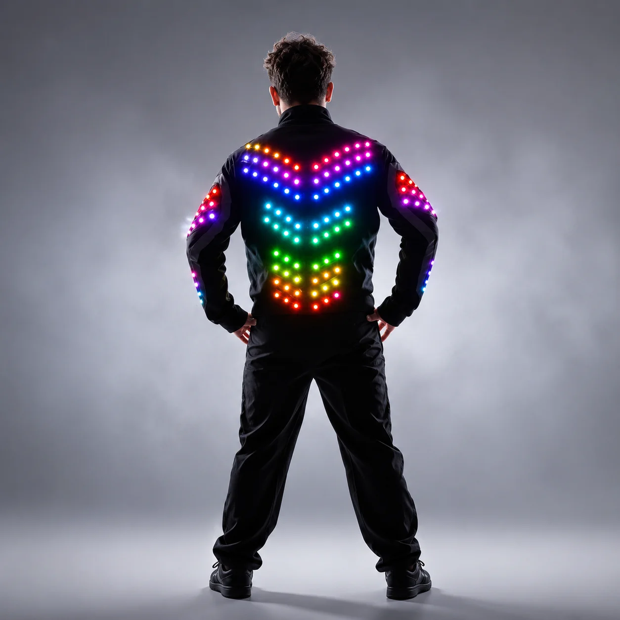 Veste d\'armure lumineuse à LED numérique, Costumes scintillants, Costume Bar, discothèque, fête, spectacle, décoration flottante
