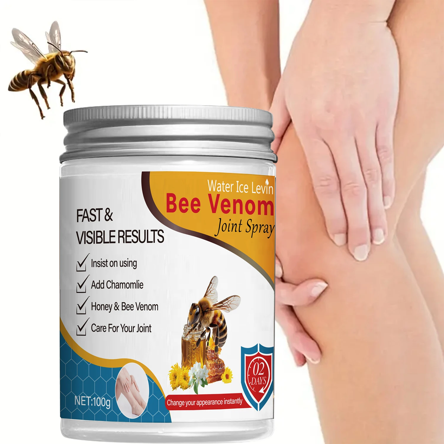 Schnell wirkendes Gelenkspray mit Bienengif und Honig | Sofortiger Komfort und Feuchtigkeit für den Winter | Einfache Anwendungsformel