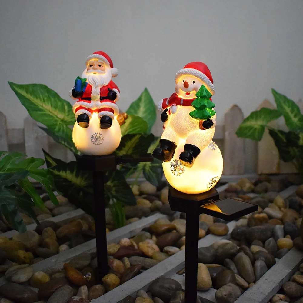 1/2 قطعة عيد الميلاد ثلج الشمسية حصة ضوء في الهواء الطلق حديقة مقاوم للماء عيد الميلاد جو فناء مصباح للمنزل فناء ديكور #4