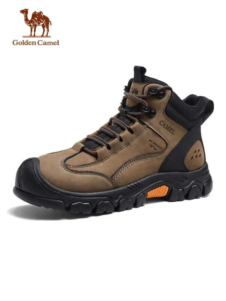 Golden Camel  Men's High-top Outdoor Shoes Hiking Men's Sports Waterproof Casual Anti-Cold Snow Boots Padded Warm Men's Walk