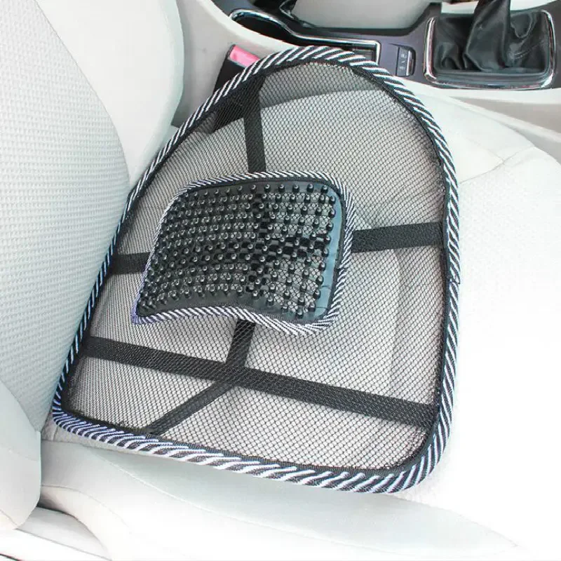 Ergonomic Lumbar Back Support Cushion - Soothing Massage & Mesh Design - Universal Fit for Car, Truck, Office & Home - Durable,