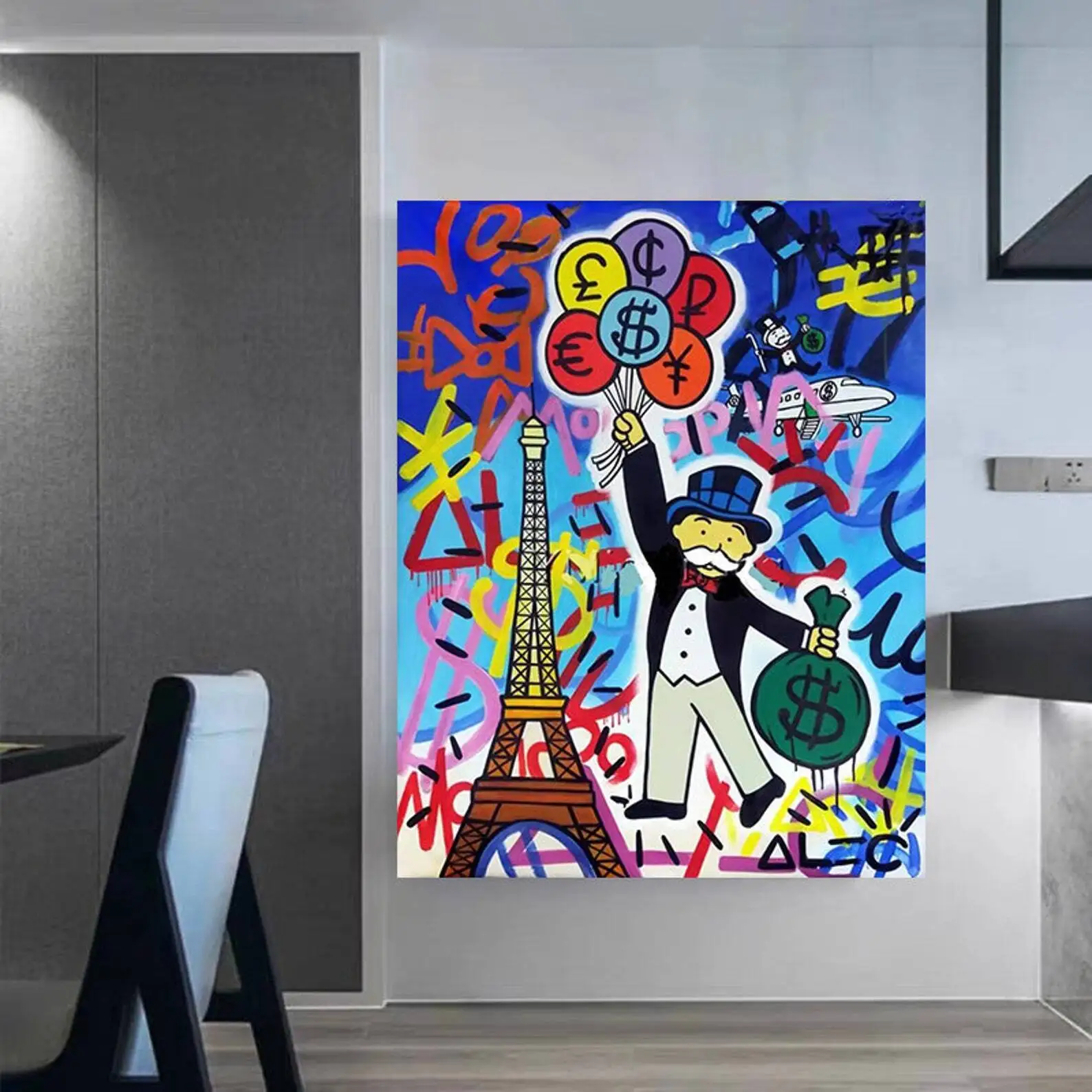 

Alec Graffiti painting pop art street art urban artmoney art, for living room home decor wall decoratior4