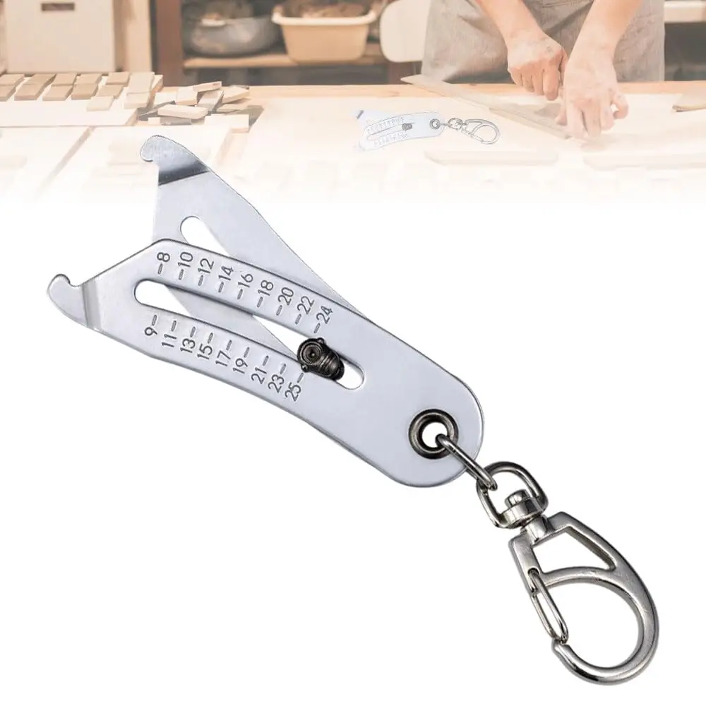 Portable Precise Thread Size Checker Keychain Delicate Multipurpose Nut Quick Gauge Mini Manual Measuring Tool