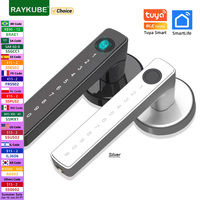RAYKUBE M5 Tuya BLE Smart Fingerprint Door Lock Electronic Lock with Password/Key/Card/Smartlife/Tuya APP Unlock For Bedroom