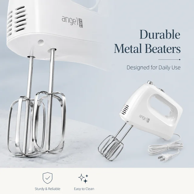 Everyday Baking Hand Mixer, 400W 5-Speed Electric Kitchen Mixer with Dough Hooks, Turbo Beaters and Whisk for Cake, Cookie Dough and Cream 4 Everyday Baking Hand Mixer, 400W 5-Speed Electric Kitchen Mixer with Dough Hooks, Turbo Beaters and Whisk for Cake, Cookie Dough and Cream 4