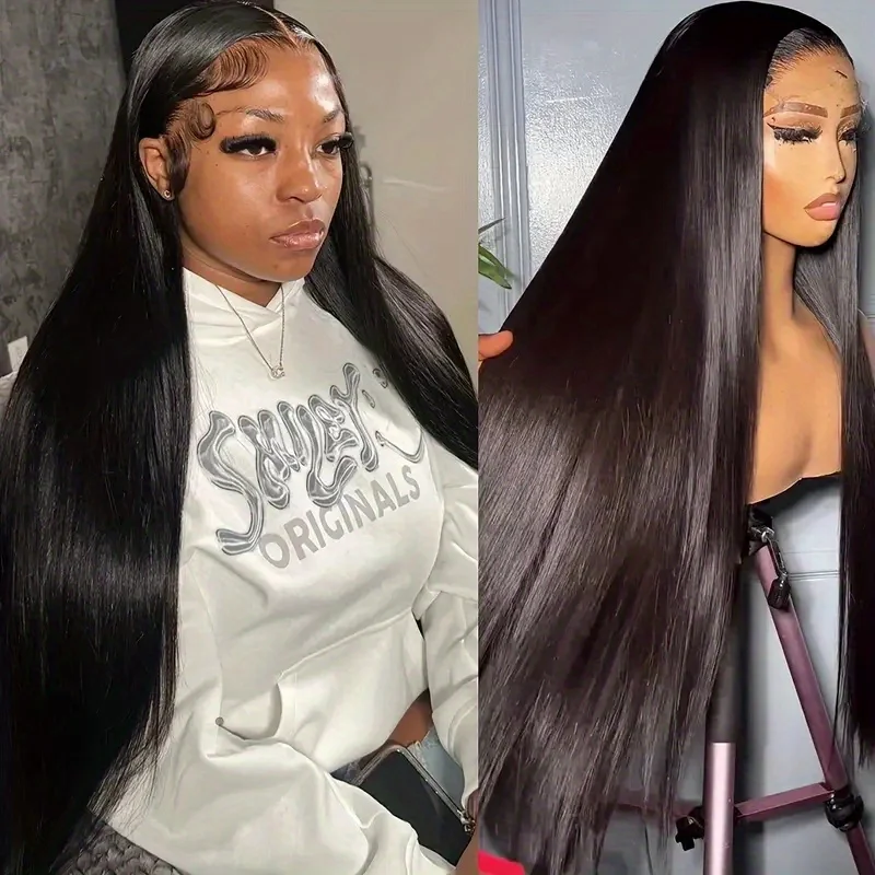 

30 Inch Straight Glueless 13x4 closure Wig For Women Boutique 180 Density Bone Straight Human Hair Wigs 13x6 HD Lace Front Wig