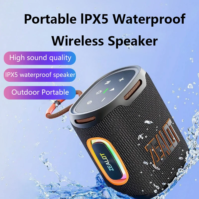 

2025 New Arrival Zealot S122 25W Wireless Speaker, Hifi Sound quality, Bass Boost，Dual Pairing,6000mAh Battery.