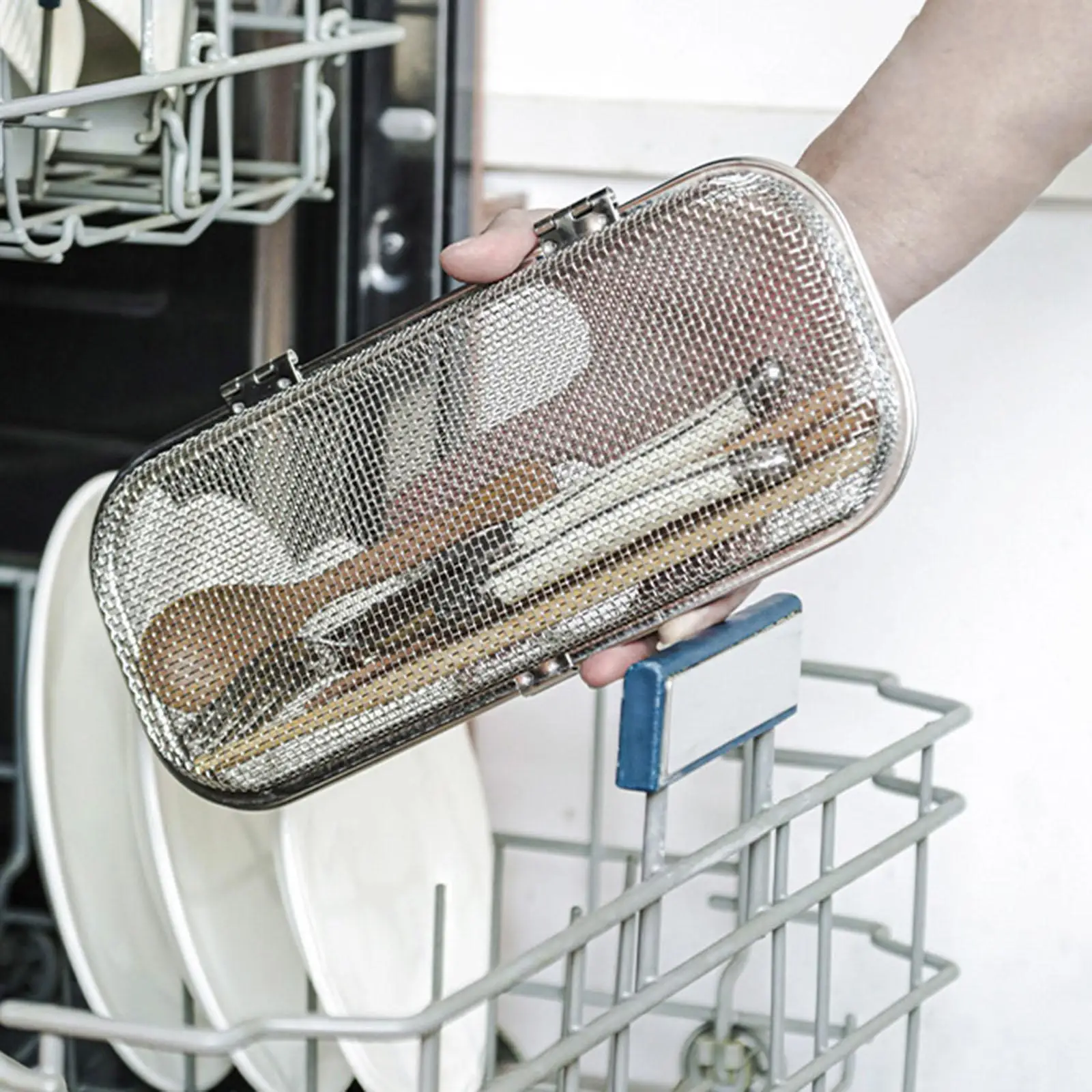 Chopstick Holder Silverware Basket Utensil Rack Dishwasher Basket Fine Mesh for Small Items Chopstick Spoons Utensils Accessory — Chopstick