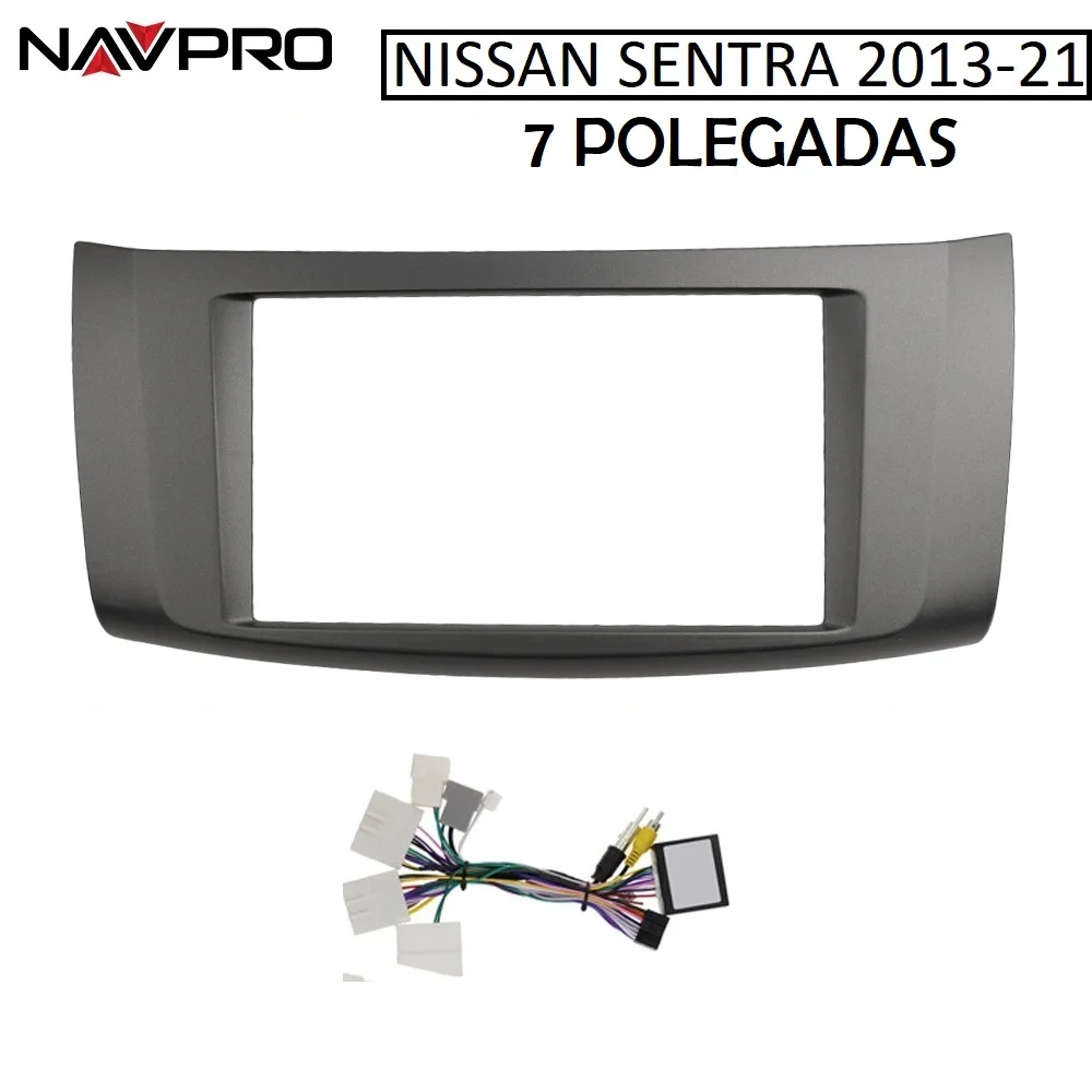 For NISSAN SENTRA B17 2013-2021 7 INCH Frame and connecting cables for NAVPRO CASKA Multimedia Center installation