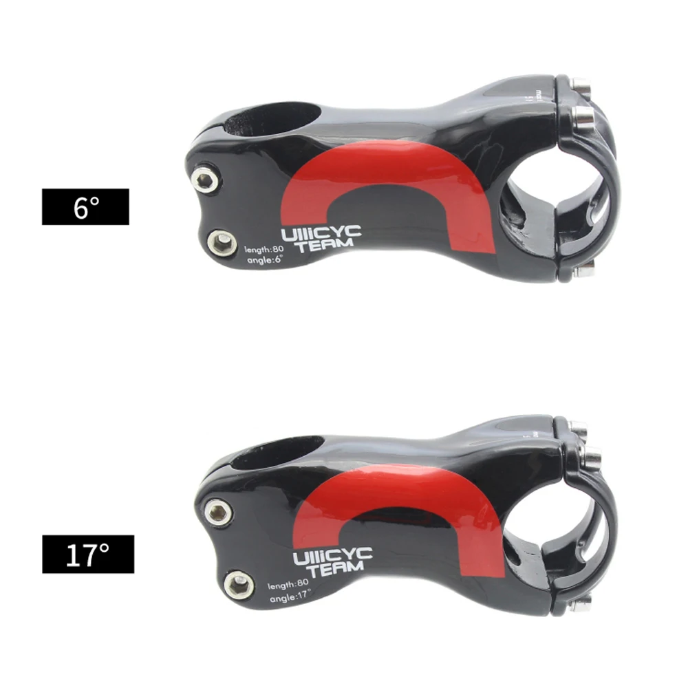 ULLICYC Carbon Stem 6/17Degree Mountain Bike Stem 31.8mm Handlebar Stems 60/70/80/90/100/110/120mm  Bicycle Parts