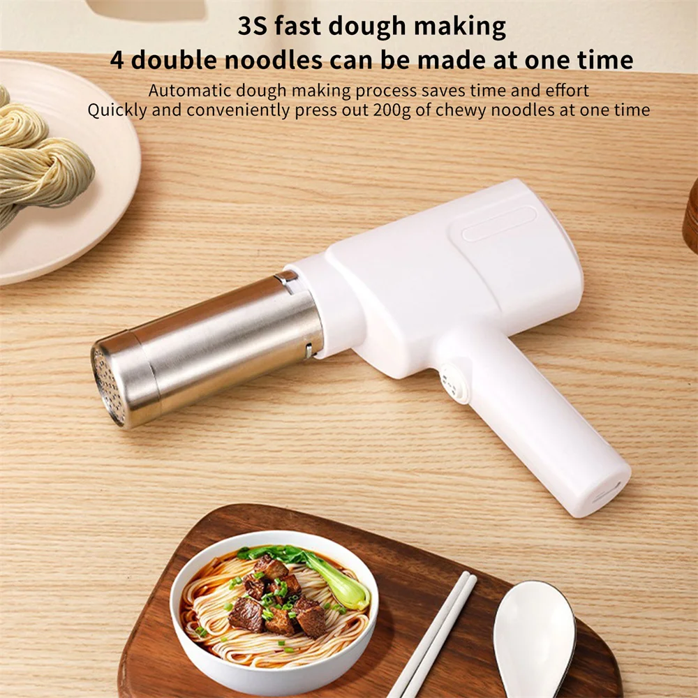 Electric Manual Noodle Maker 1500 Mah Capacity Battery Handheld Electric Noodle Maker 5 Pressing Dies 5 Accessories