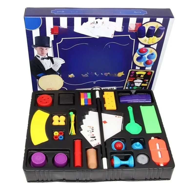 Puzzle Simple, accessoire magique pour débutants, Kit de tours de magie, ensemble pour enfants, tours de magicien passionnants, spectacle de spectacle, cadeaux d'anniversaire pour garçons