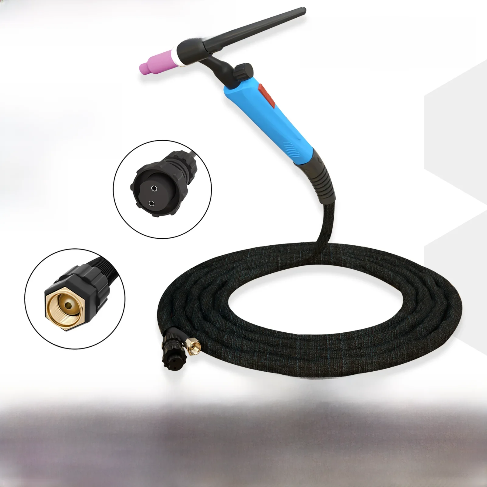 ADIYAWELD TIG Welding Torch WP17FV Argon Air Cooled Tungsten Arc Welding Torch 3M/5M/7M WP17 Flexible Head Gas Valve