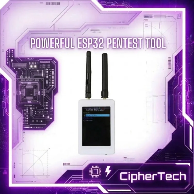 

Плата для разработки ESP32 с модулем позиционирования, аккумулятором 800 мАч, 2,8-дюймовым экраном и прошивкой ESP32 Predator 1.11.0 T