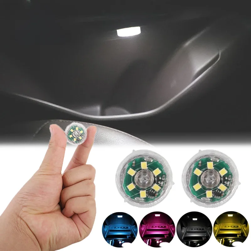 Mini Auto LED Touch-Schalter Licht Auto drahtlose Umgebungs lampe tragbare Nacht Lese lampe Auto Dach birne Auto Innen beleuchtung 1/2St