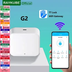 Raykube g2 gateway para tt lock app bluetooth fechadura eletrônica inteligente adaptador wi fi controle remoto para casa inteligente