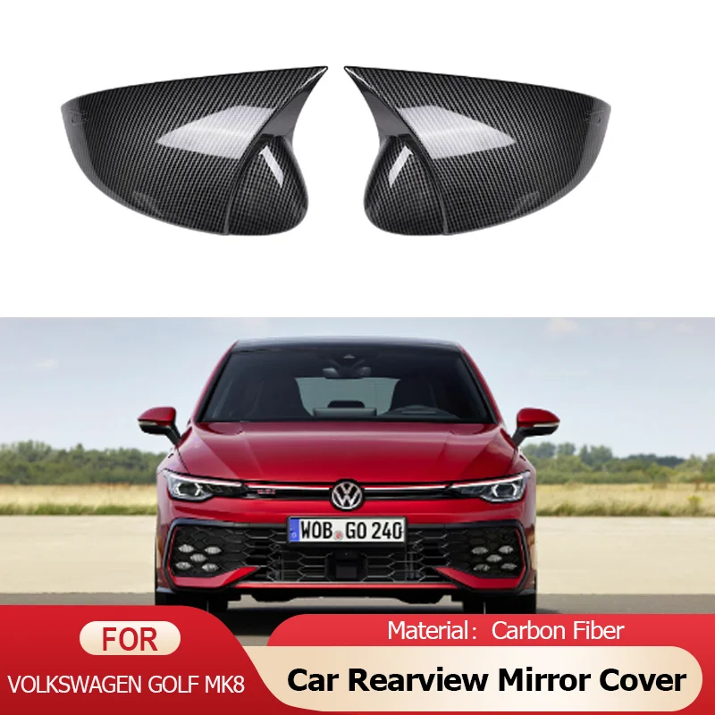 

for VW Volkswagen Golf 8 Mk8 CD CG5 2021 2022 2023 2024 Carbon Fiber Car Rearview Mirror Cover Side Mirror Caps Car Accessories