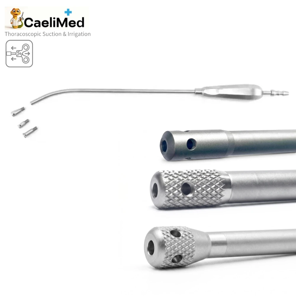 Tube d'aspiration et d'irrigation détachable 3 en 1 |   Instrument chirurgical thoracique réutilisable Φ5×330mm pour la chirurgie thoracoscopique