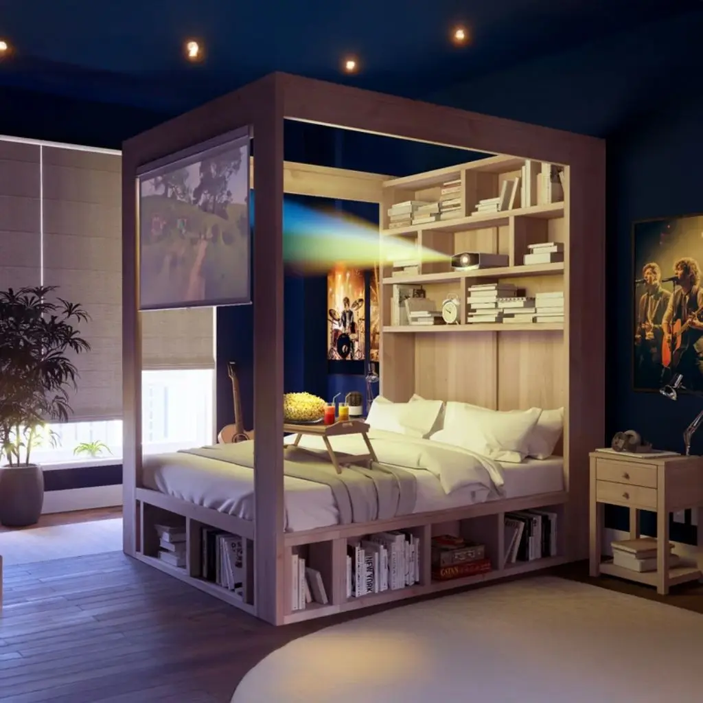 إطار سرير كوين DIY مع خطط مطبوعة للتخزين: مشروع النجارة المثالي الصديق للمبتدئين