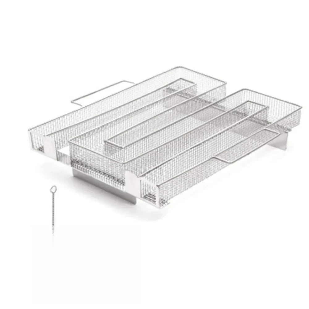 Générateur de fumée froide pour fumeur barbecue gril générateur de fumée froide fumeur granulés de bois fournitures de cuisine avec brosse propre 2 pièces crochets