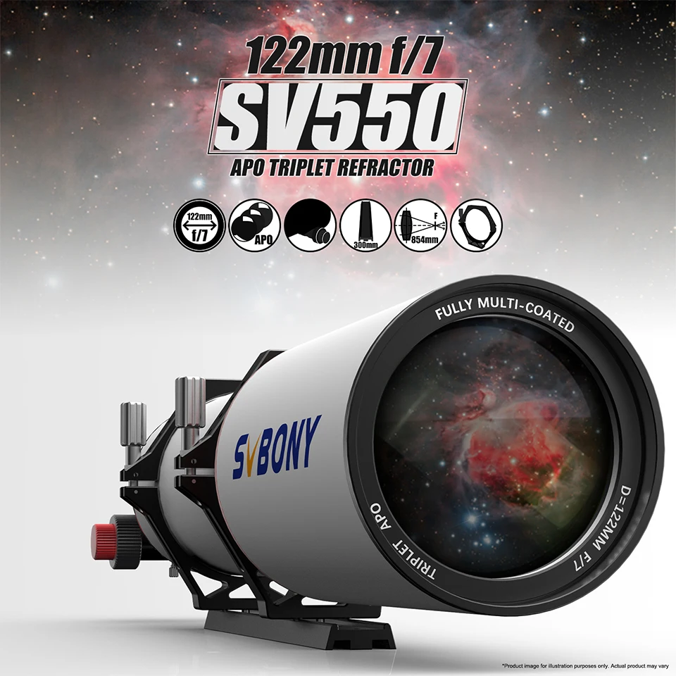 Svbony SV550 APO Teleskop, 122mm F7 Triplet Apochromatisches Refraktor-Teleskop, Professionelles Astronomisches Teleskop für Astro – Detail 18