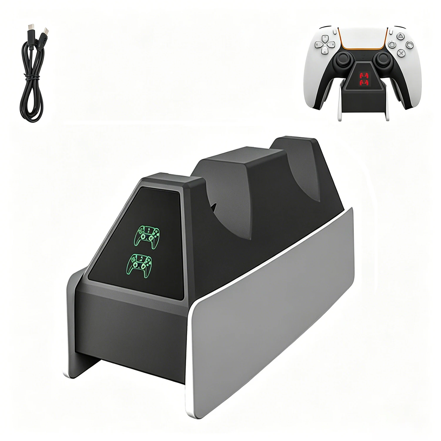 Base di ricarica per controller PS5, compatibile con il controller Elite PS5, dotata di display a LED.