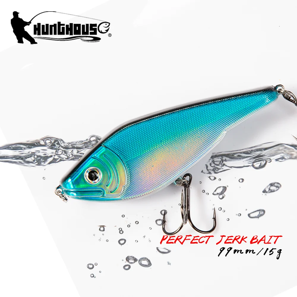 

Hunthouse Jerkbait Muskies Pencil Fishing Lure Slow Sinking Wobbler Hard Bait 90mm 120mm Saltwater For Pike Sea Bass Fish Tackle