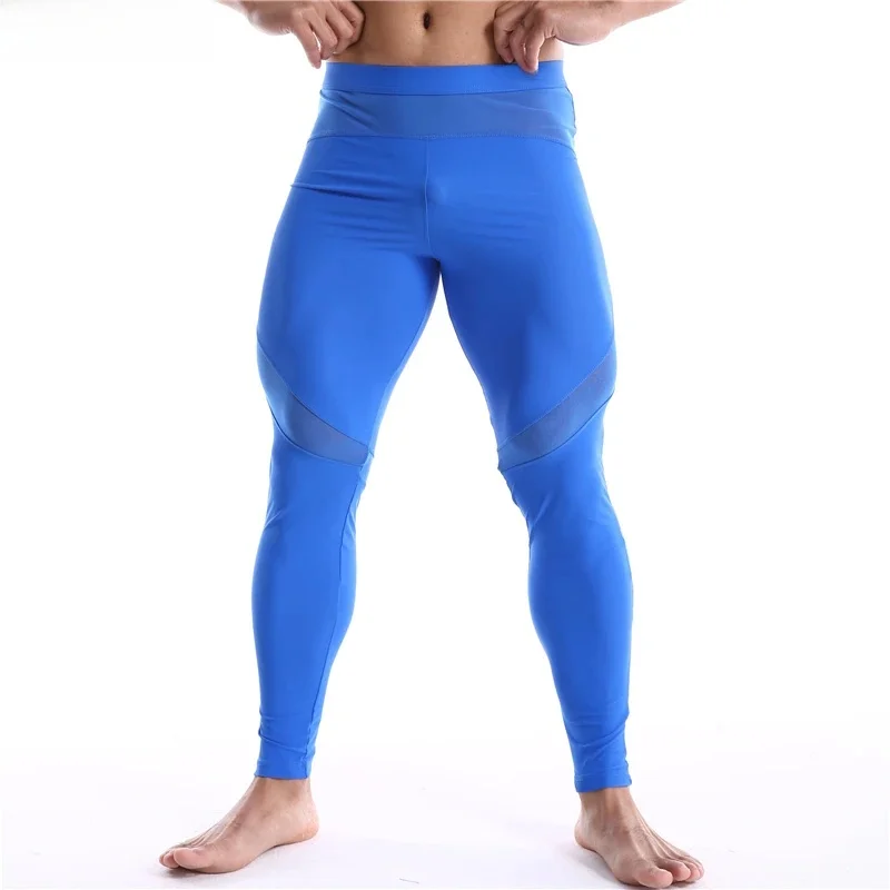 GANYANR spodnie kompresyjne legginsy do biegania męskie legginsy Fitness Sport seksowna koszykówka joga trening Jogging ćwiczenia sportowe siłownia — zdjęcie 2