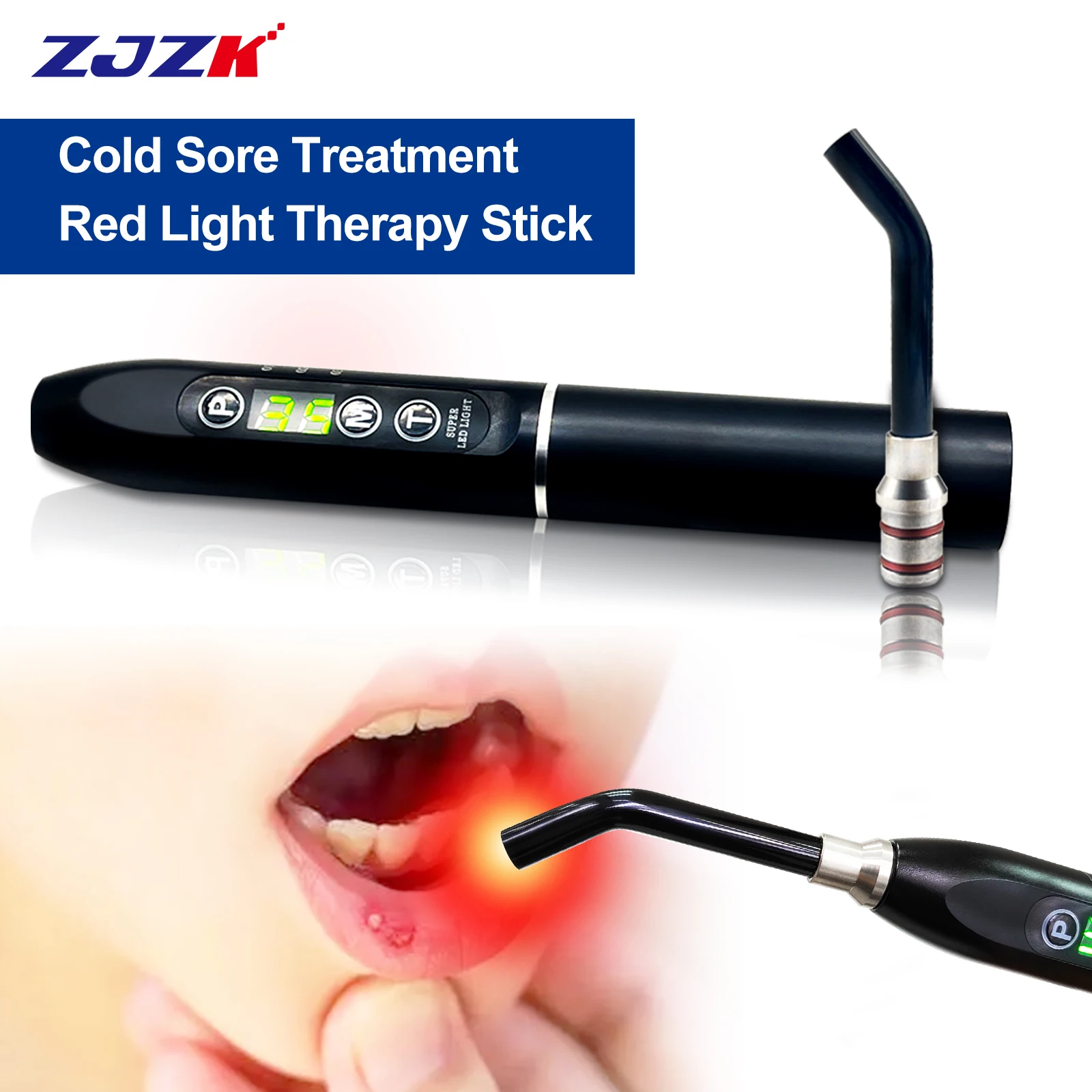 

Cold Sore Treatment Device Fast Healing Canker Sore Therapy with Red Infrared Light Portable Pain Relief for Mouth Ankle Joint