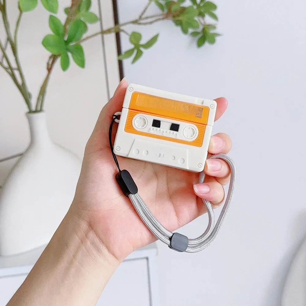 Étui de protection pour Airpods Pro 2e génération, avec lanière, Style bande classique drôle, Design 3D pour Airpods Pro 2 génération