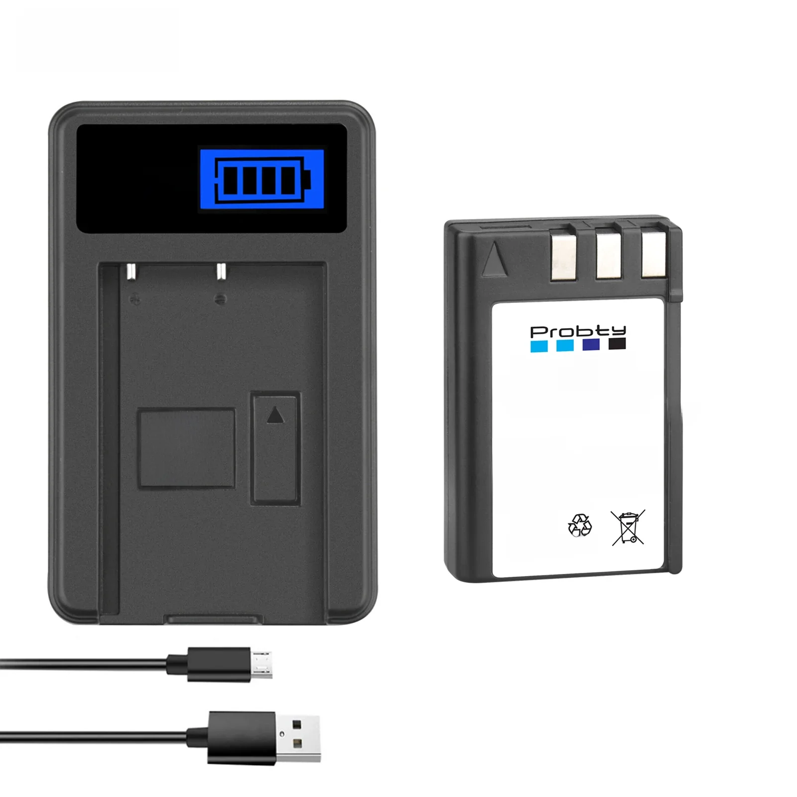 Akumulatory 2400mAh EN-EL9 EN-EL9A EN EL9 EL9A ENEL9 + ładowarka LED do aparatu cyfrowego Nikon D40 D40X D60 D3000 D5000 — zdjęcie produktu 7