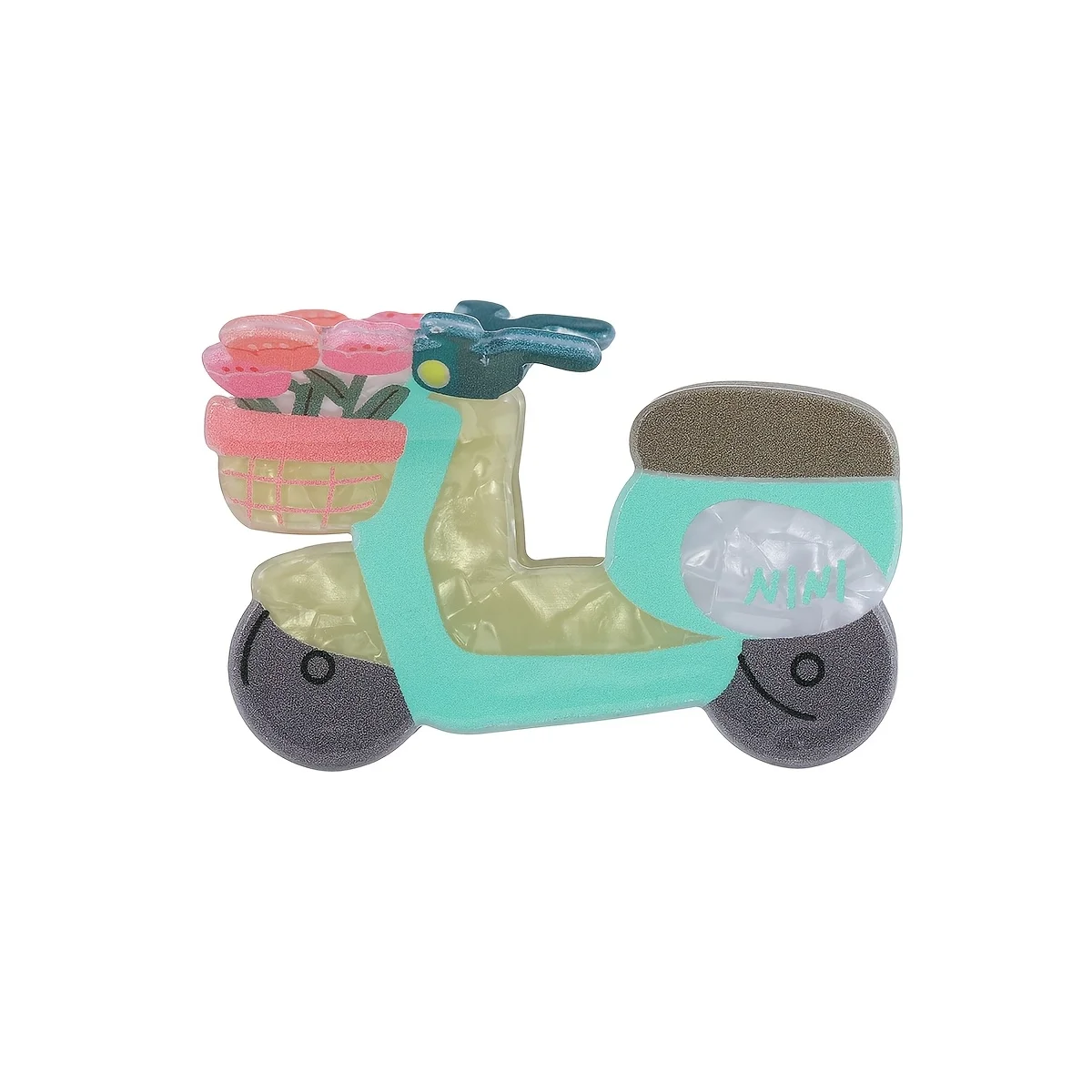 1 Piece Spring-Style Small Motorcycle Hair Clip, Featuring a Fresh Mint Green Imitation Acetate Fiber Grip Clip, Claw-Shaped Clip, Suitable for Women's Hair Accessories, with Non-Slip Design, Suitable for Thick and Thin Hair, Perfect for Valentine's Day, Christmas, Gifts, Halloween, Thanksgiving, or as a Giveaway, Classmate Gifts, Birthday Gifts, Holiday Gifts, Classroom Prizes view 6