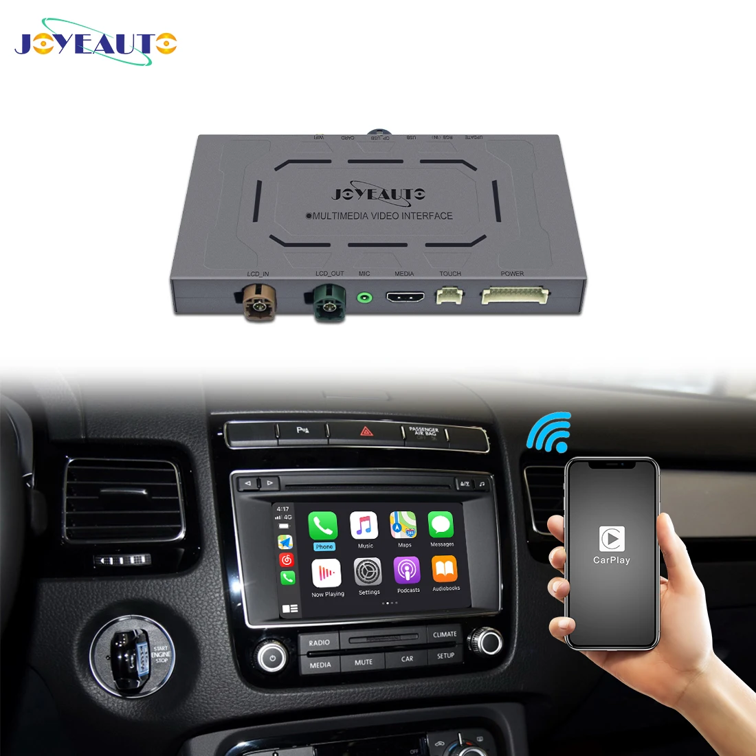 JOYEAUTO Wireless Apple CarPlay Android auto Retrofit kit for Volkswagen 2010-2017 Touareg 6.5 inch 8.0 inch Support Mirroring