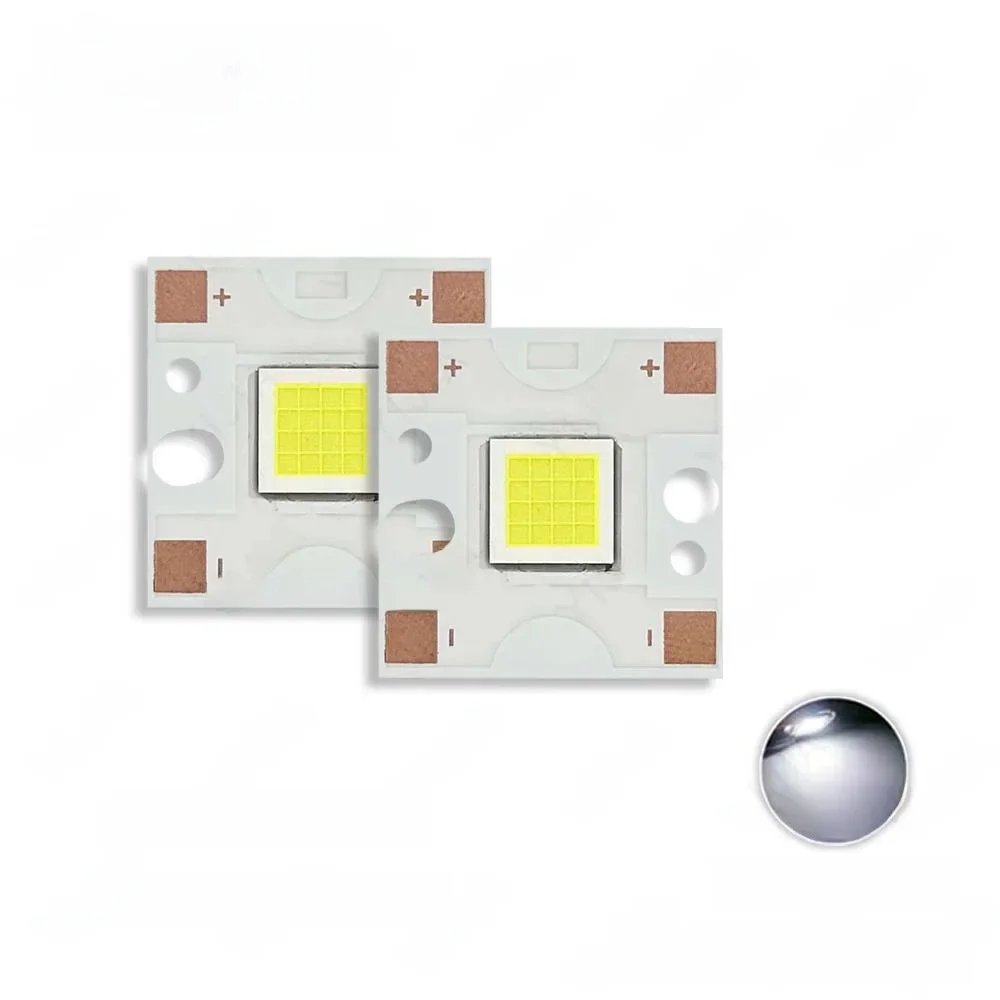 5050 7070 chip LED fajne białe światło 6000-8000K 20W 45W 53W DC12V 24V 27V średnica 18/20mm koralik świetlny tablica nadaje się do latarki DIY reflektor — zdjęcie 2