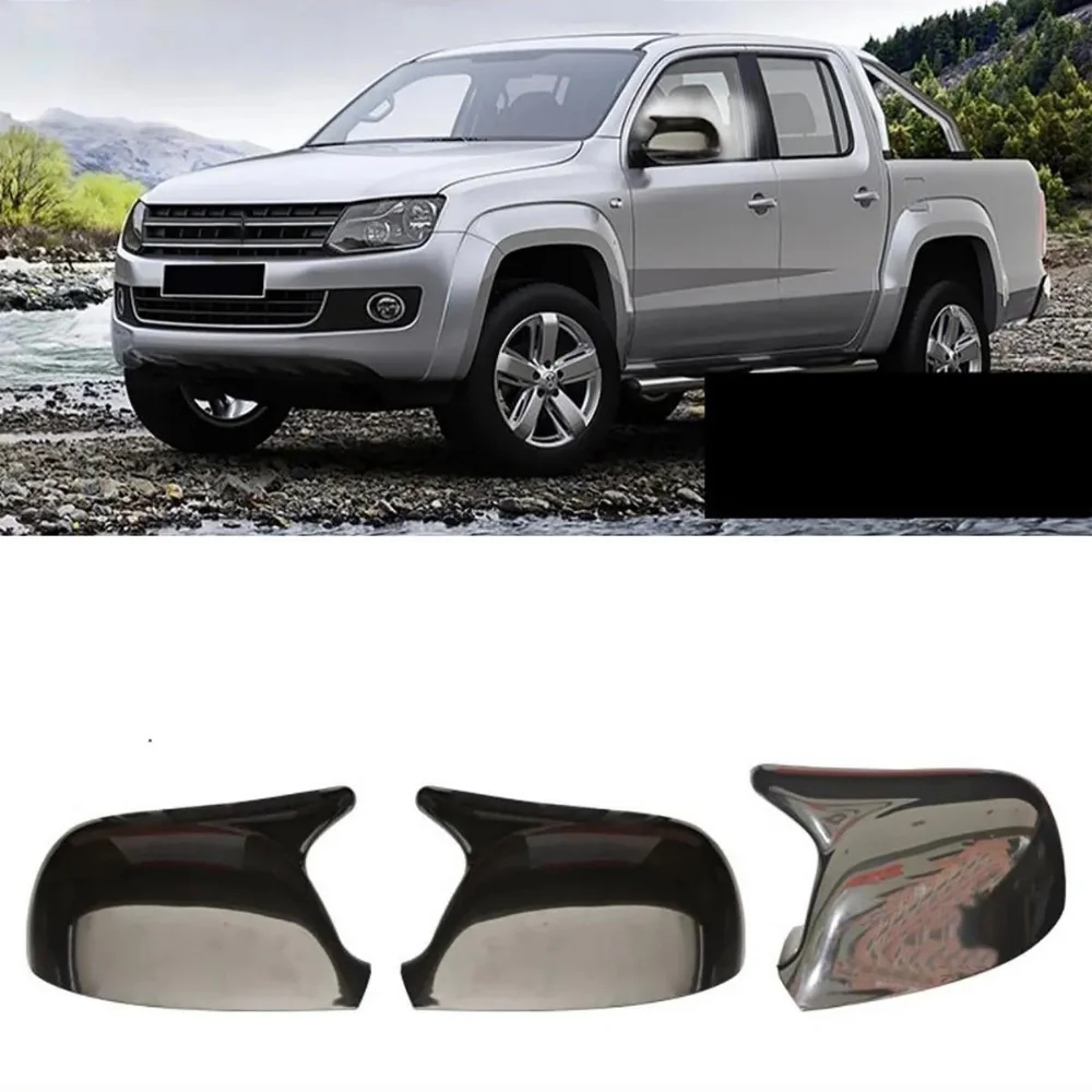 For Volkswagen Amarok 2010 - 2024 Bat Style Mirror Cover Car Accessories Rearview Mirror Cover 2 Pieces Cover Tuning Parts