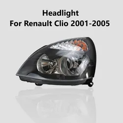 Front Headlight For Renault Clio II 2001-2005 R:7701051770 L:7701051769 Black White Options Right Left Compatible Headlamp Light