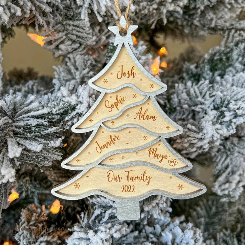 The Most Wonderful Time of The Year Christmas Thanksgiving Gifts for Family Personalized Family Ornament