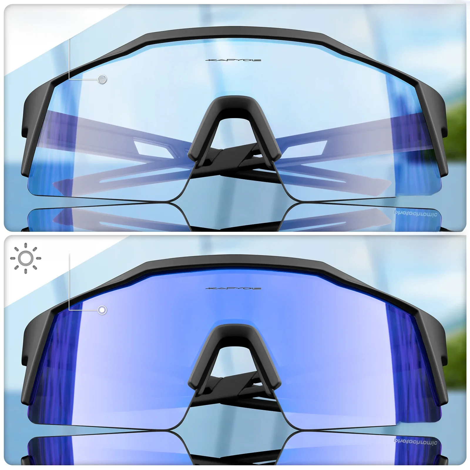 AliExpress kapvoe KAPVOE Color Photochromic Cycling Glasses Outdoor Sports Sunglasses Men MTB Cycling Goggles Women Road Bike Eyewear
