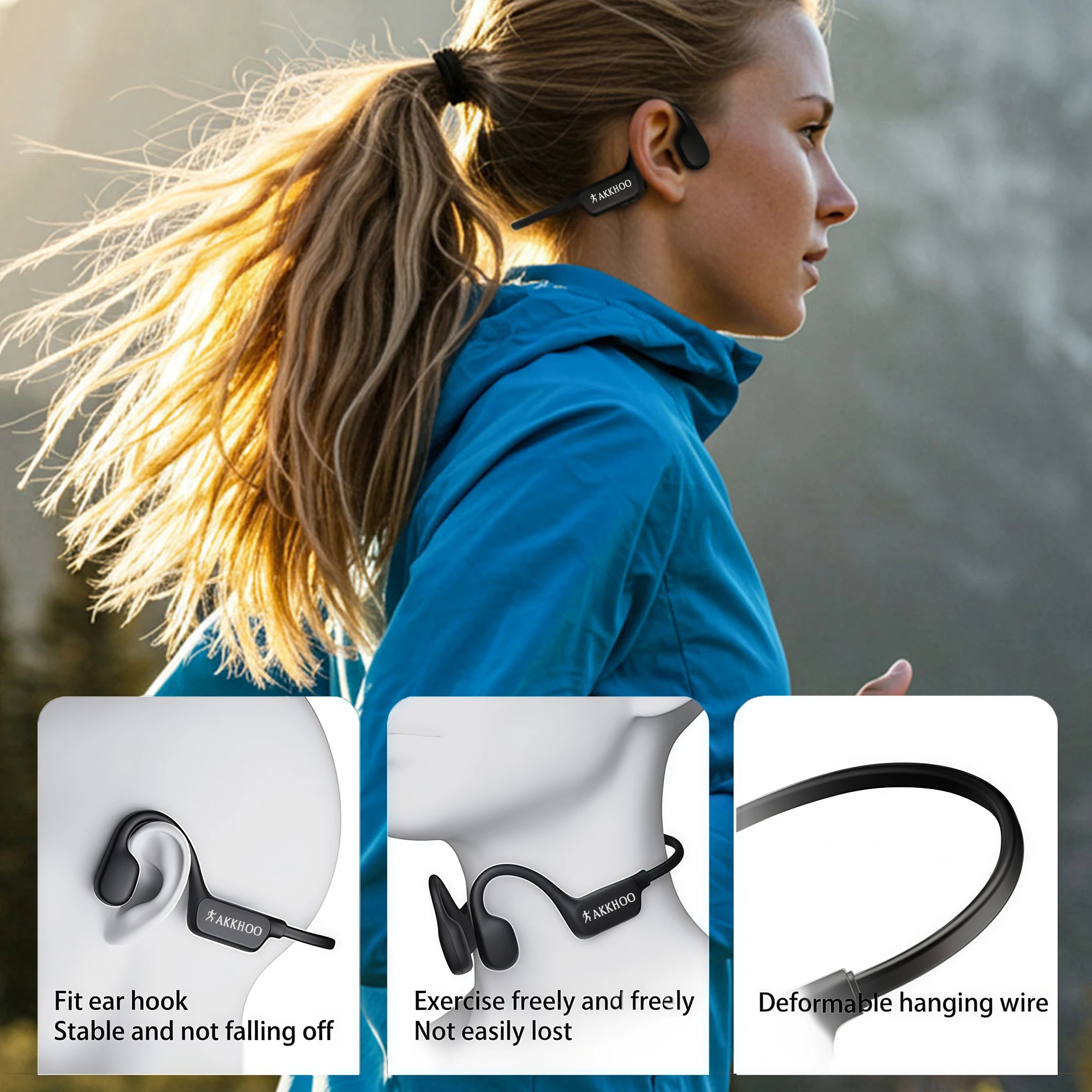 Наушники с костной проводимост – обзор и цена Bone Conduction Running Headphones