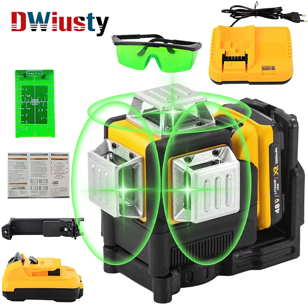 DWiusty 12V Livello Laser Autolivellante 12 Line 3 Lati * 360 Gradi Autolivellante Strumenti a Linea Trasversale Orizzontale E Verticale