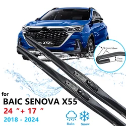 For BAIC Senova X55 2018 2019 2020 2021 2022 2023 2024 Front Wiper Blades Brushes Windscreen Windshield Cleaning Auto Accessorie