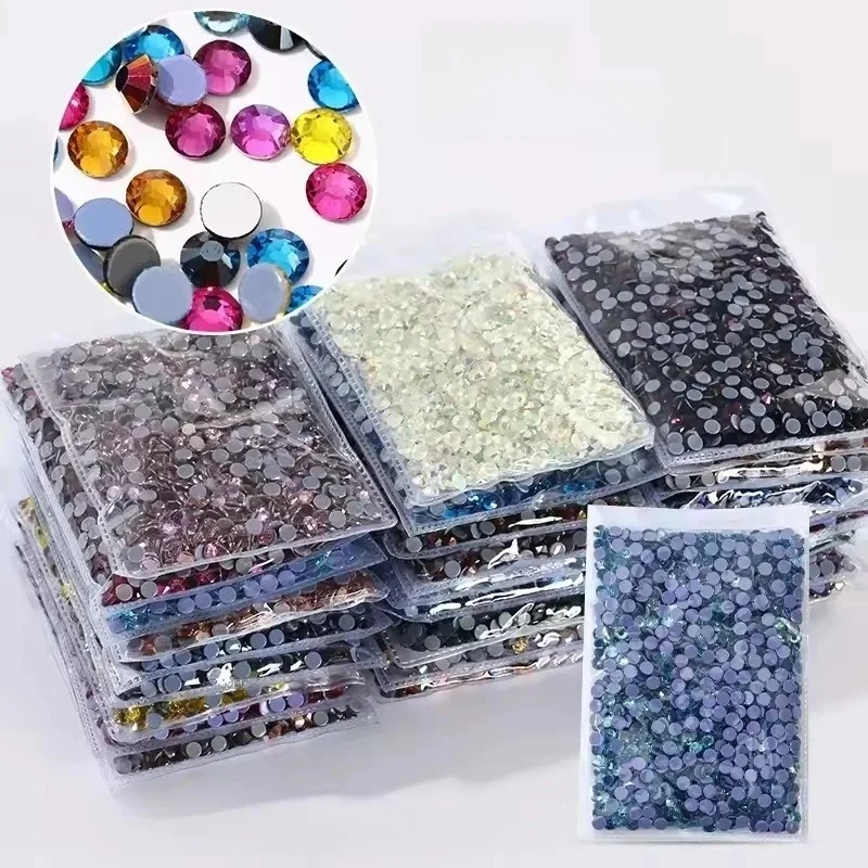 Hoge Kwaliteit bulk Hotfix Steentjes Ss6-ss30 dzi Plaksteen Glitter Kristal En Strass Voor Diy Nagel Accessoires - afbeelding 2