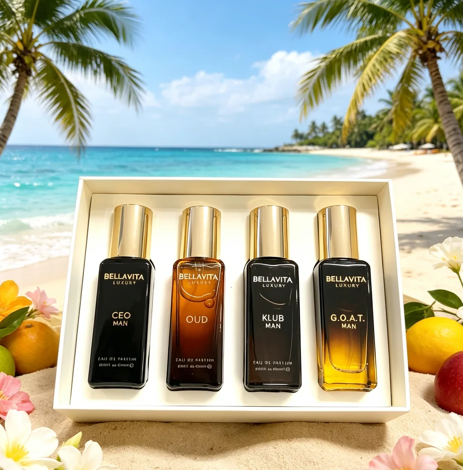 

Bella Vita Organic Man Luxury Perfume has a woody floral and fruity aroma that is fresh and long-lasting