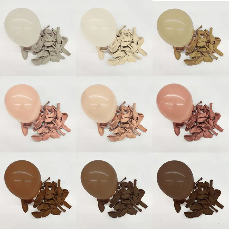 10 pièces ballons en Latex naturel 12/10/5 pouces ballons de sable blanc crème Boho bébé douche décoration de mariage Ballon de fête d'anniversaire