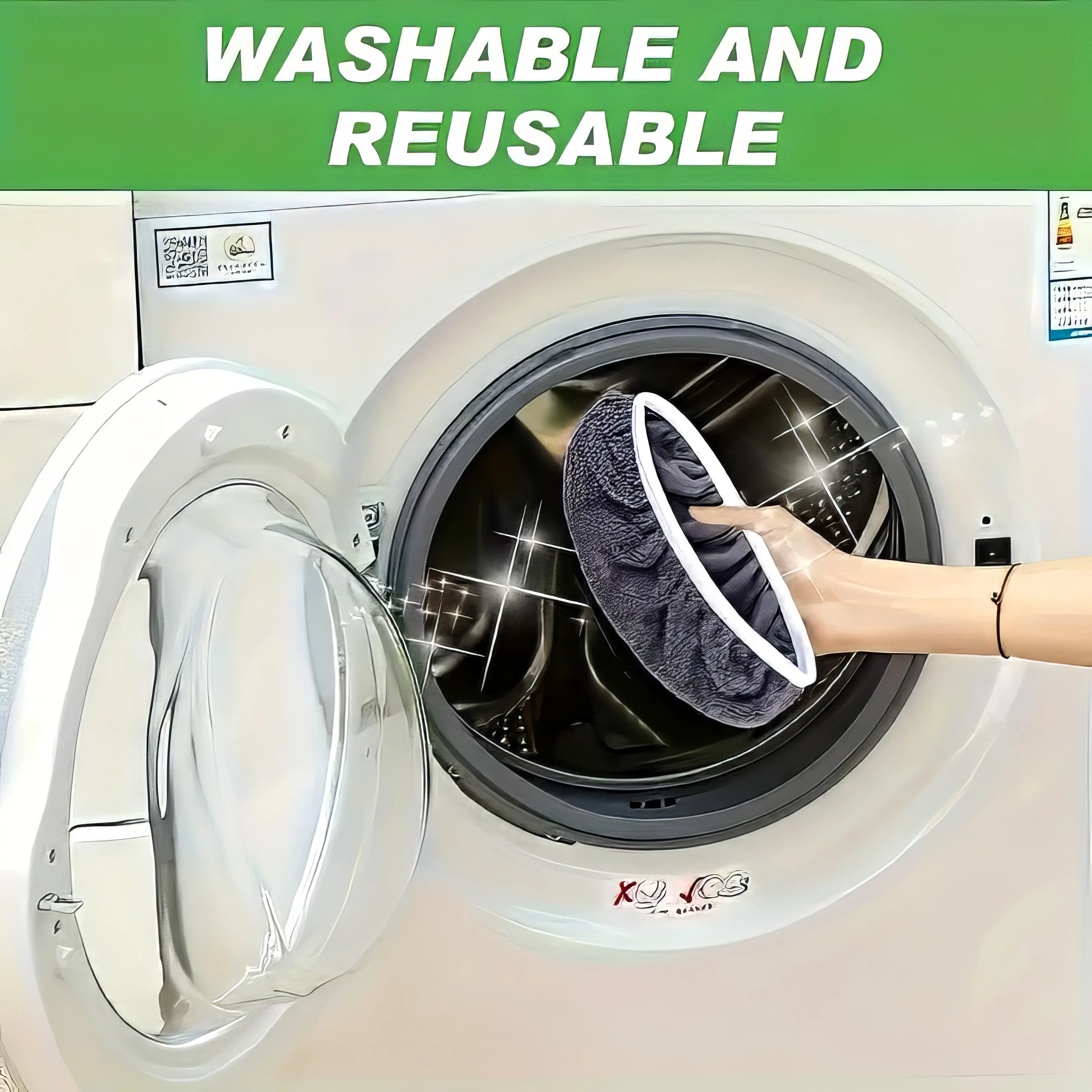 20 zielonych/szarych/białych nakładek do mopa, wygodne wkłady wymienne do czyszczenia domu, odpowiednie do użytku w domu i biurze.