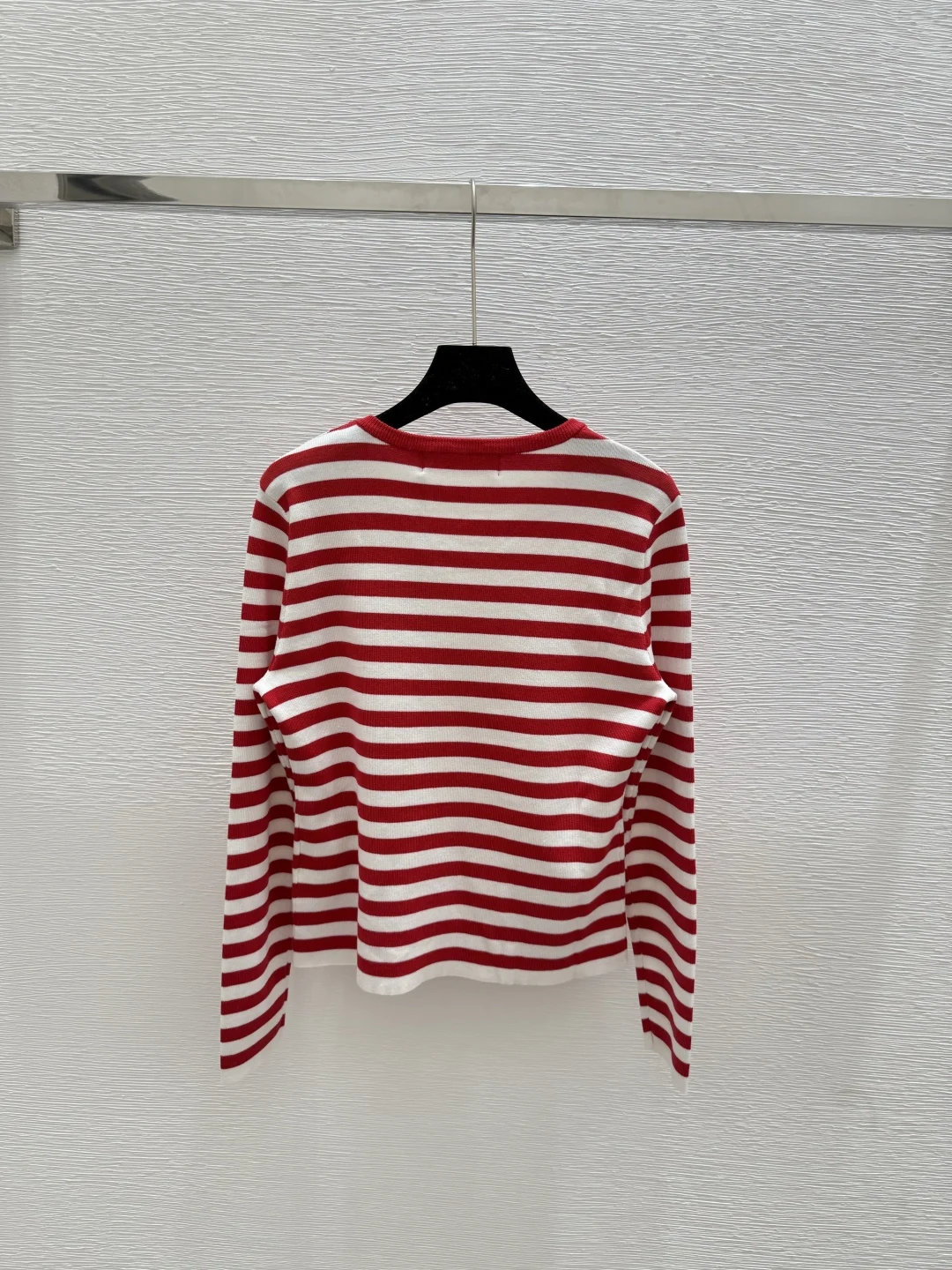 

Women T-shirt Summer New Arrival Striped Contrast Color Round Neck Slim Bottom Shirt Multipurpose Fashion Women Long Sleeve 2025