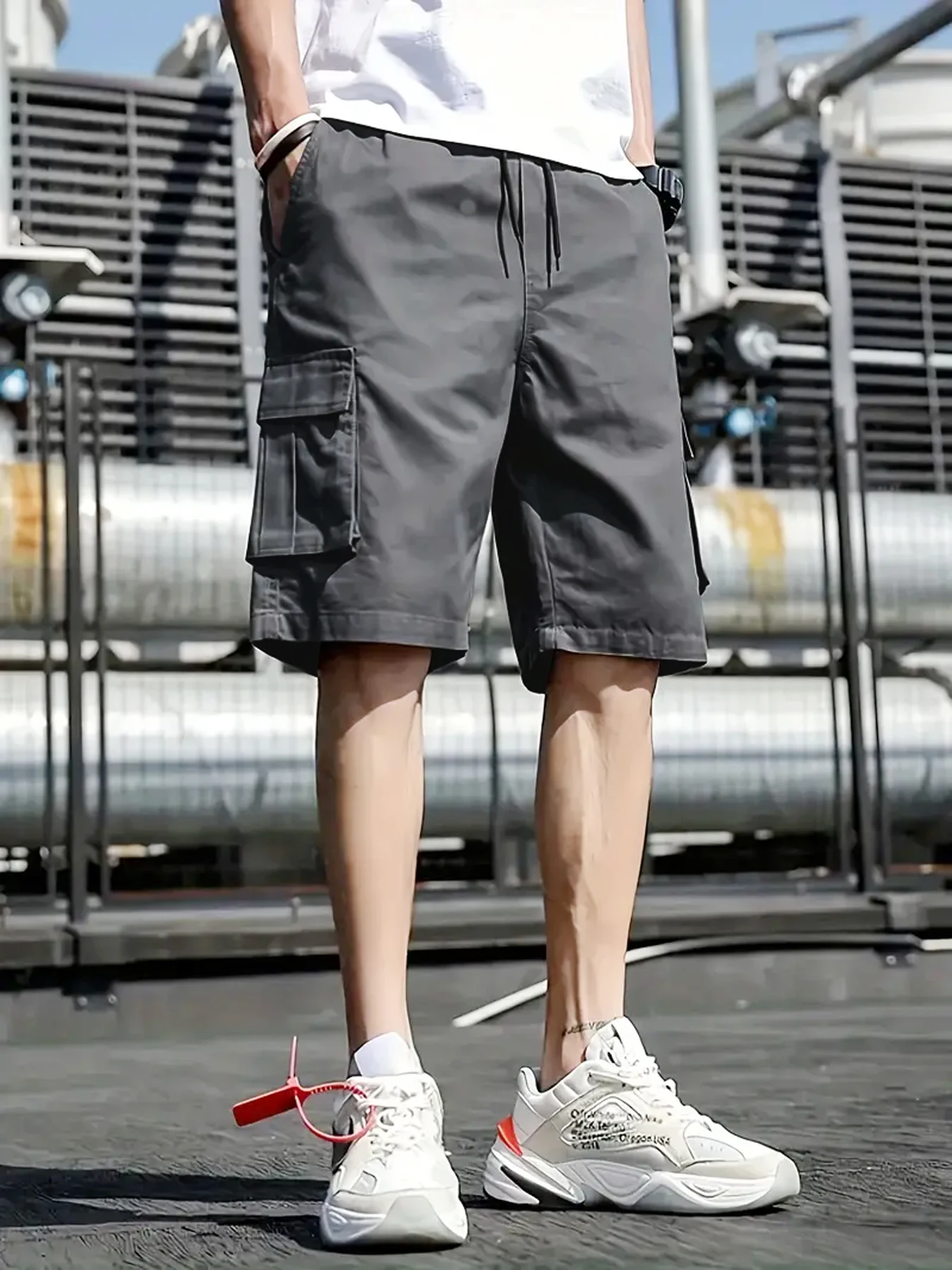 American streetwear brand, vintage hip-hop style, high-quality, all-season casual work pants, high-end and stylish.