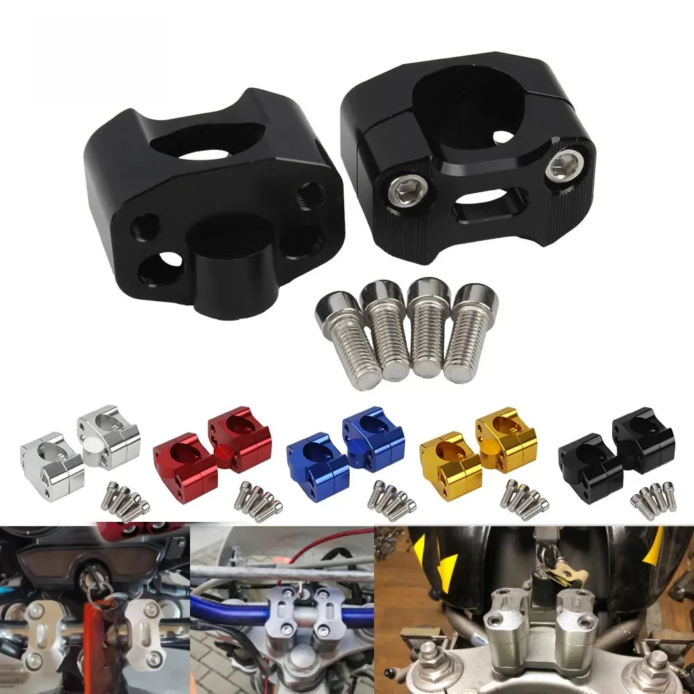 AliExpress PowerMotor 1 pair CNC 22mm 28mm Motorcycle Bar Clamps Handlebar risers Adapter for 7/8" 1-1/8 Pit Dirt Bike Motocross Modification Parts