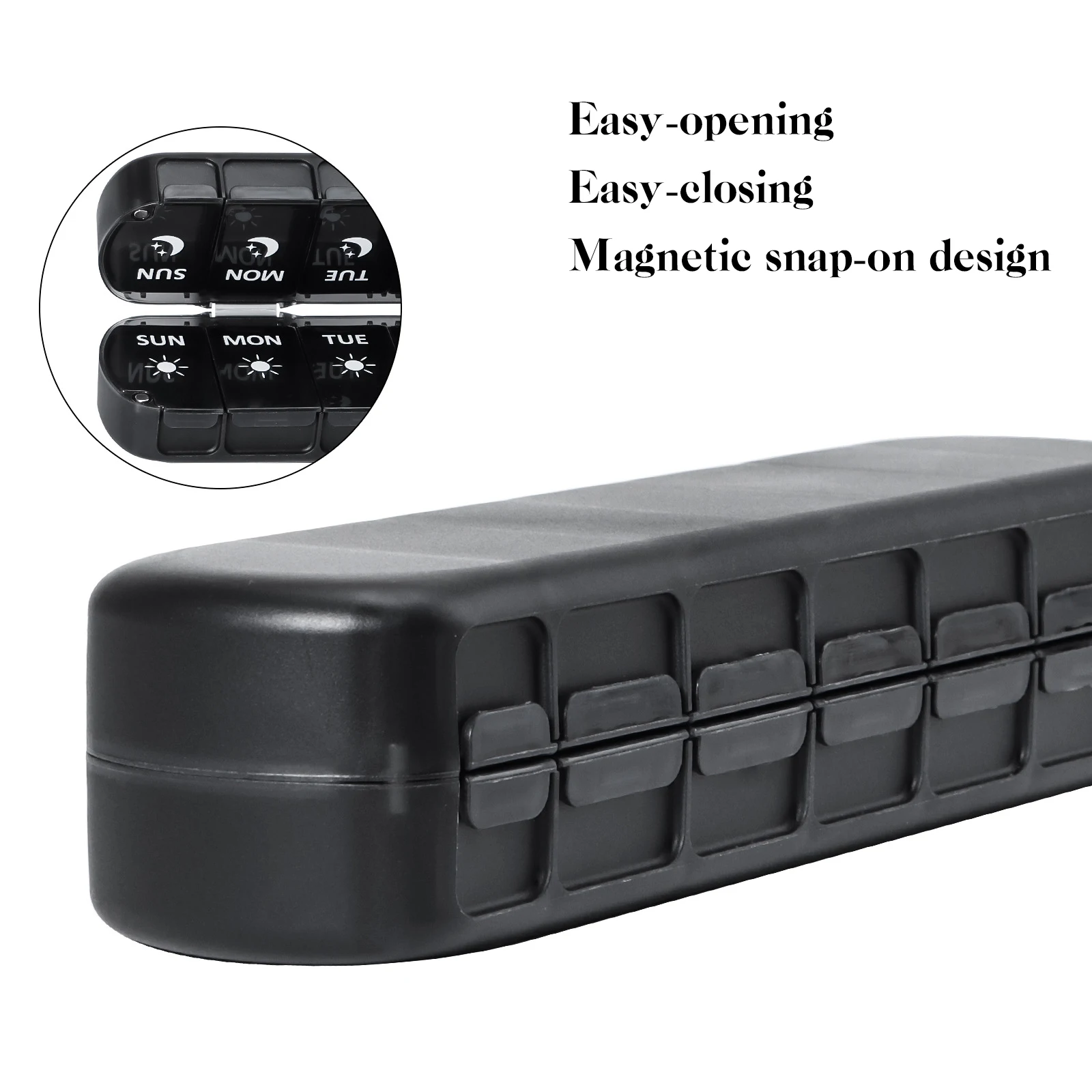 7 Days Weekly Pillbox Tablet Holder Medicine Storage Case Drug Container Pill Box Tablet Storage Box Organizer 14 Cells Pill Cas view 3